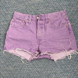 Levi's Purple Jean Shorts
